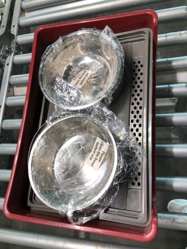 Photo 1 of Gouwan Stainless Steel Dog Bowls, Dog Water and Food Bowls, Elevated Dog Bowls, Detachable Drawer Type Dog Bowl for Small Medium Large Dog and Large Cats