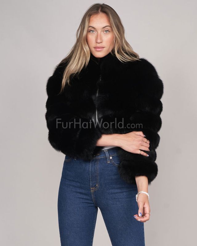 Photo 1 of Black Faux fur womens jacket small