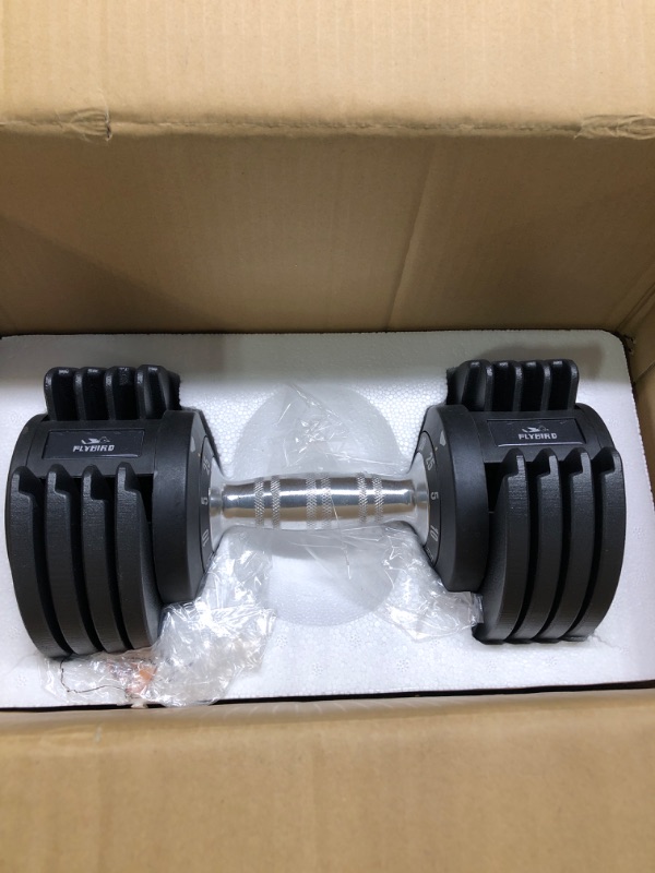 Photo 3 of Flybird Adjustable Dumbbell, 25/55 lb Single Dumbbell for Men and Women with Anti-Slip Metal Handle