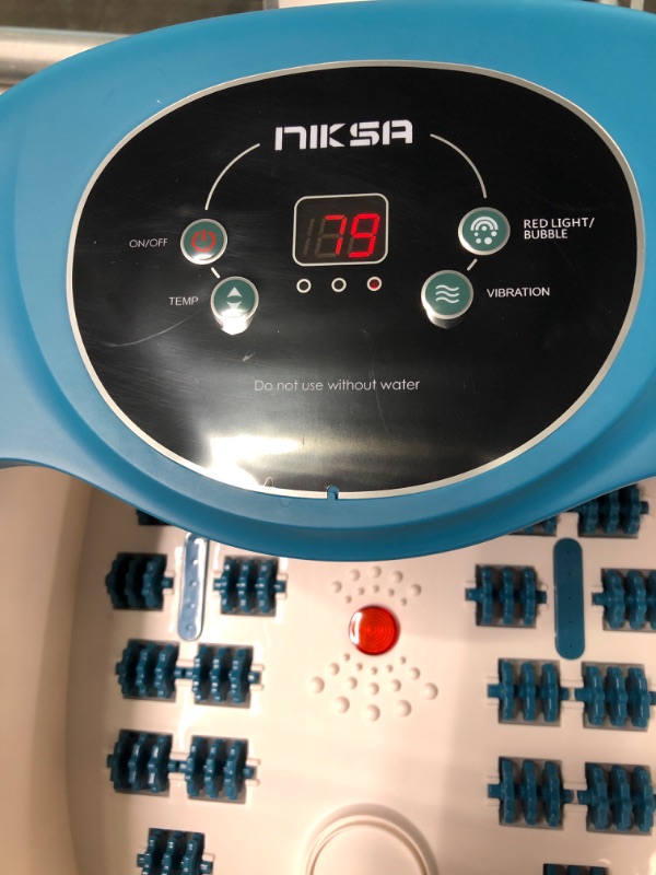 Photo 1 of Foot Spa Bath Massager with Heat, Bubble, Vibration and Temperature Control, 22 Massaging Rollers Foot Soak Tub for Foot Pain Relief, Pedicure Foot Soaker with Acupressure Massage Points & Red Light
