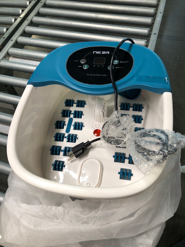 Photo 1 of Foot Spa Bath Massager with Heat, Bubble, Vibration and Temperature Control, 22 Massaging Rollers Foot Soak Tub for Foot Pain Relief, Pedicure Foot Soaker with Acupressure Massage Points & Red Light