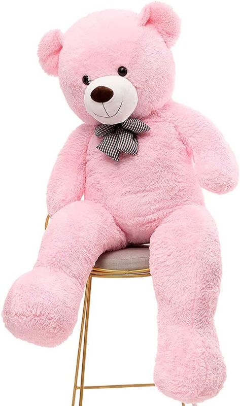 Photo 1 of MaoGoLan Huge Pink Stuffed Animals 47 inch Life Size Cute Teddy Bears Big Giant Teddy 4 Feet for Baby Girls Shower Decorations