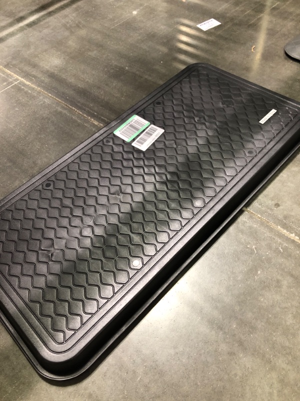Photo 2 of Great Working Tools Boot Trays Set of 2 Heavy Duty Shoe Trays All Season Pet Feeding Trays Snow Mat for Muddy Shoes Wet Boots - Black, 23.75" x 15.5" x 1.25" 23.75 Inch x 15.5 Inch x 1.25 Inch Black