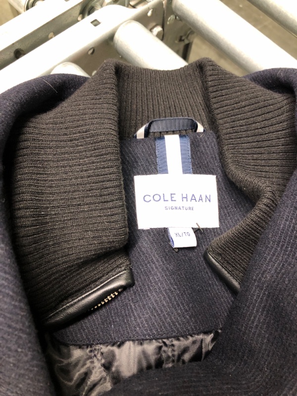 Photo 4 of Cole Haan Signature Men's Wool Plush Car Coat XL Black