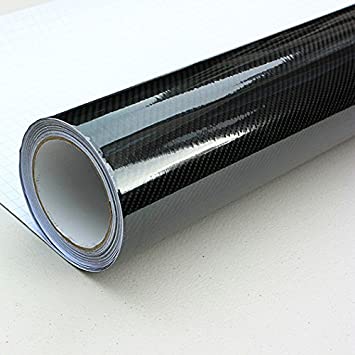 Photo 1 of DIYAH High Gloss 6D Black Carbon Fiber Vinyl Wrap Sticker with Air Realease Bubble Free Anti-Wrinkle (72" X 60" / 6FT X 5FT)
