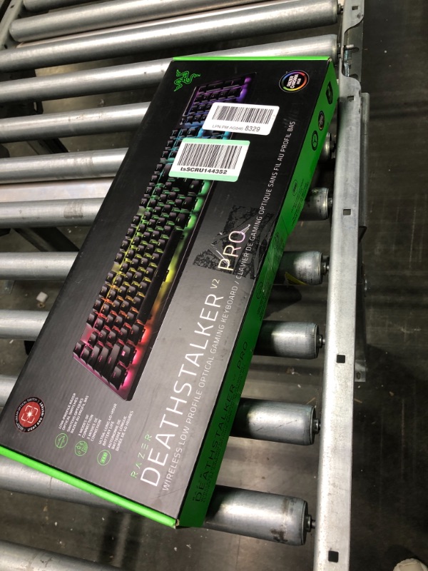 Photo 3 of Razer DeathStalker V2 Pro Wireless Gaming Keyboard: Low-Profile Optical Switches - Linear Red - HyperSpeed Wireless & Bluetooth 5.0-40 Hr Battery - Ultra-Durable Coated Keycaps - Chroma RGB DeathStalker V2 Pro Linear Optical Switch