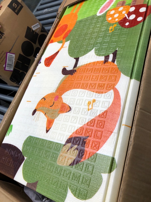 Photo 1 of Baby Playpen 79" X 71" , LUTIKIANG Play Yard for Babies and Toddlers with Mat, Safety Extra Large Baby Fence Area, Indoor & Outdoor Kids Activity Play Center with Anti-Slip Suckers and Zipper Gate. 79"*71"