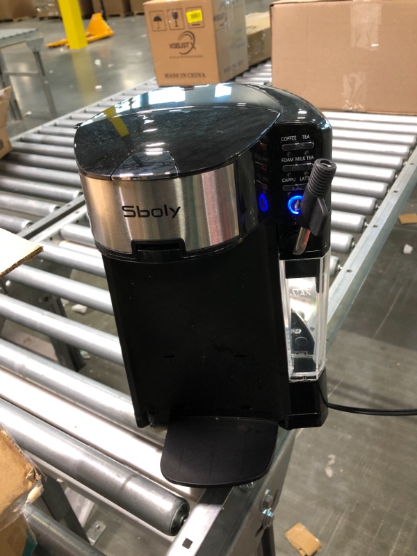 Photo 1 of Boly 6-In-1 Coffee Maker with Auto Milk Frother, Single Serve Coffee, Tea, Latte and Cappuccino Machine, Compatible With Capsule & Ground Coffee, Compact Coffee Maker