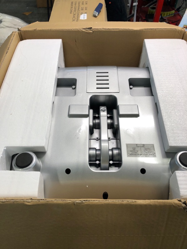 Photo 1 of KoolerThings Shiatsu Heated Foot and Cal Massager Machine to Relieve Sore Feet, Ankles, Calfs and Legs, Deep Kneading Therapy, Relaxation Vibration and Rolling & Stimulates Blood Circulation Silver