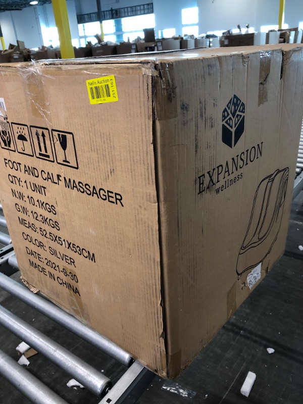 Photo 1 of KoolerThings Shiatsu Heated Foot and Cal Massager Machine to Relieve Sore Feet, Ankles, Calfs and Legs, Deep Kneading Therapy, Relaxation Vibration and Rolling & Stimulates Blood Circulation Silver