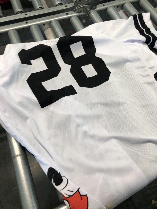 Photo 1 of Disney Ladies Mickey Mouse Fashion Shirt - Mickey & Minnie Mouse Baseball Jersey Mickey Mouse Button Down Baseball Jersey White Medium