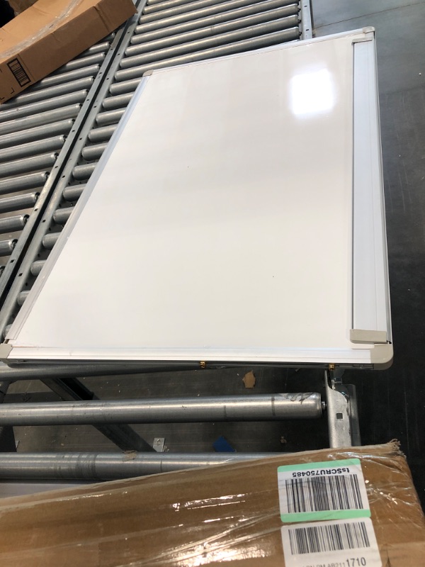 Photo 3 of Standing Mobile Whiteboard - 60x90cm Portable Magnetic Dry Erase Board with Stand Double Sided Rolling White Board On Wheels for The Office Classroom Home School