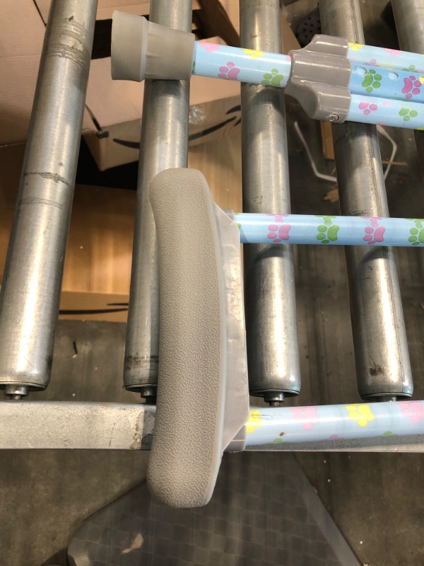 Photo 3 of My Crutches- Orthopedic Crutches w Adjustable Handgrip and Length (Teen/Adult Size 5'2" to 5'10")- Dog Paws- Made of Lightweight, Durable Aluminum with Underarm Padding- No More Boring Silver Color! Paw Prints