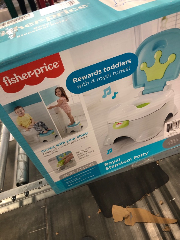 Photo 2 of Fisher-Price Royal Stepstool Potty, Blue Closed Box 1 Count (Pack of 1)