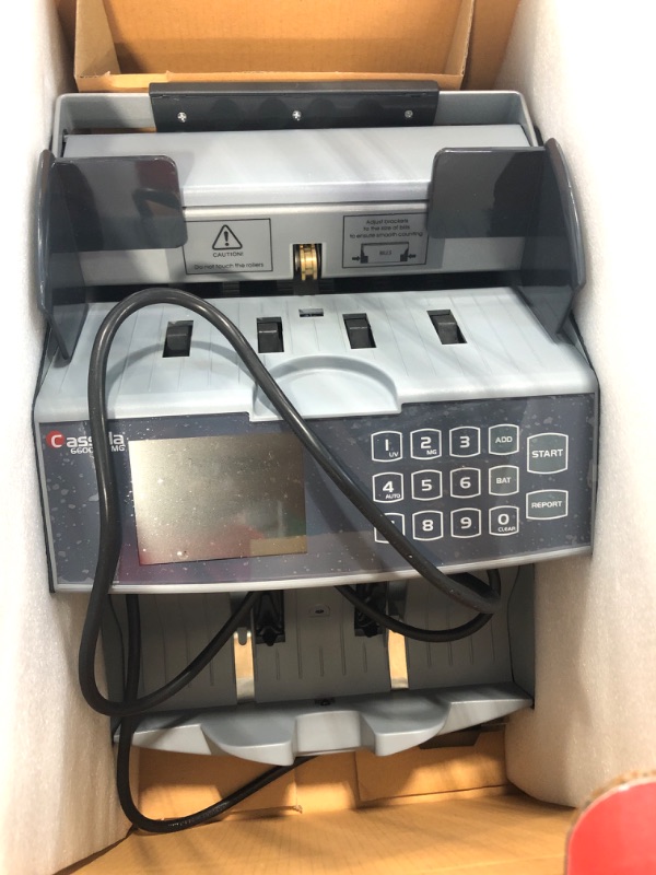 Photo 3 of Cassida 6600 UV/MG – USA Business Grade Money Counter with UV/MG/IR Counterfeit Detection – Top Loading Bill Counting Machine w/ ValuCount™, Add and Batch Modes – Fast Counting Speed 1,400 Notes/Min UV/MG Counterfeit Detection Machine