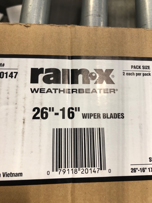 Photo 4 of Rain-X 820147 WeatherBeater Wiper Blades, 26" and 16" Windshield Wipers (Pack Of 2), Automotive Replacement Windshield Wiper Blades That Meet Or Exceed OEM Quality And Durability Standards 26" and 16" Combo