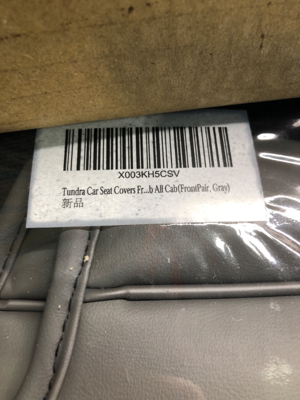 Photo 1 of Tundra Car Seat Covers Front Pair, Waterproof Bucket Seat Covers, Truck Pickup Interior Accessories Compatible with 2007-2021 Toyota Tundra CrewMax Double Cab All Cab(FrontPair, Gray) Pure Gray FrontPair
