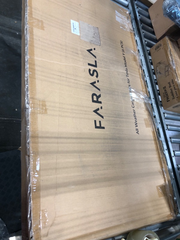 Photo 2 of Farasla All Weather Cargo Mats for Tesla Model Y 2020 2021 2022 (Set of 6) Full Set Cargo Mats