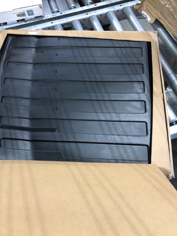 Photo 3 of BASENOR 4PCS Tesla Model Y Floor Mats TPE All-Weather Floor Liners & Trunk Mat Set Rear Cargo Liner Interior Accessories for Model Y 2020 2021 2022 2023 4PCS Set Mats