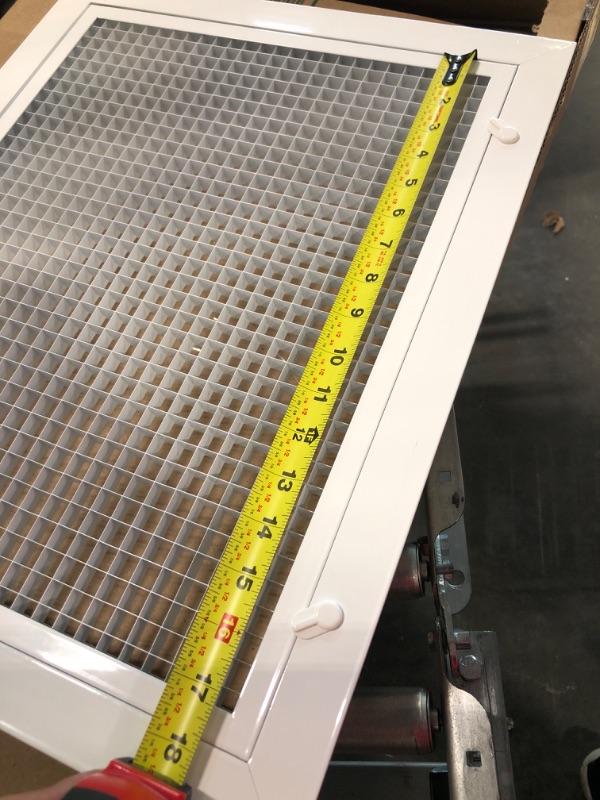 Photo 2 of 18x14 Cube Core Eggcrate Return Air Grille - Aluminum Rust Proof - HVAC Vent Duct Cover - White