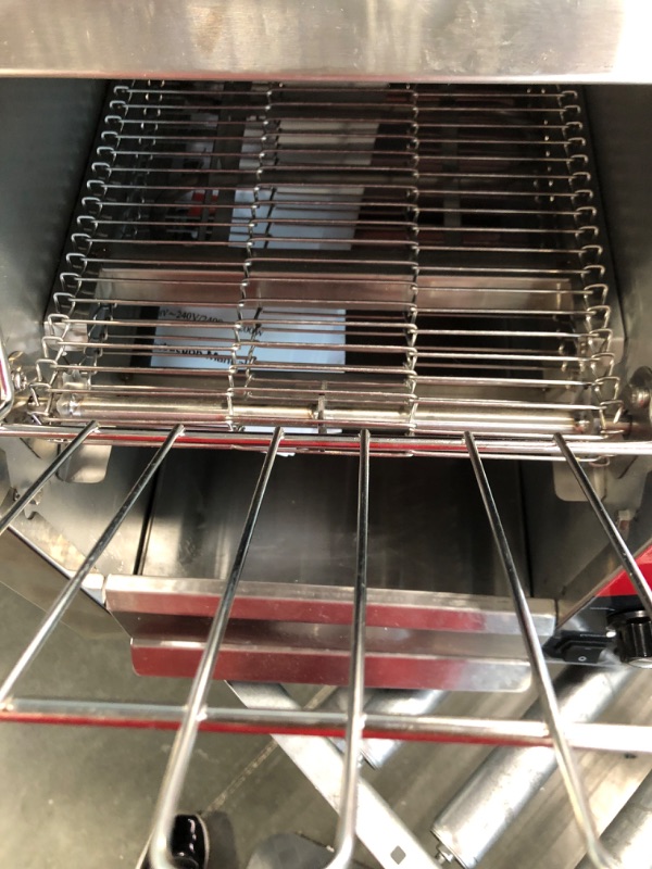 Photo 4 of CROSSON ETL Listed Commercial 10" wide With 3" Opening Conveyor Toaster 450PCS Per Hour Output for Cafes,Buffets, Restaurants and Coffee shops,Commercial Toaster 120V,1800W 450pcs/hour