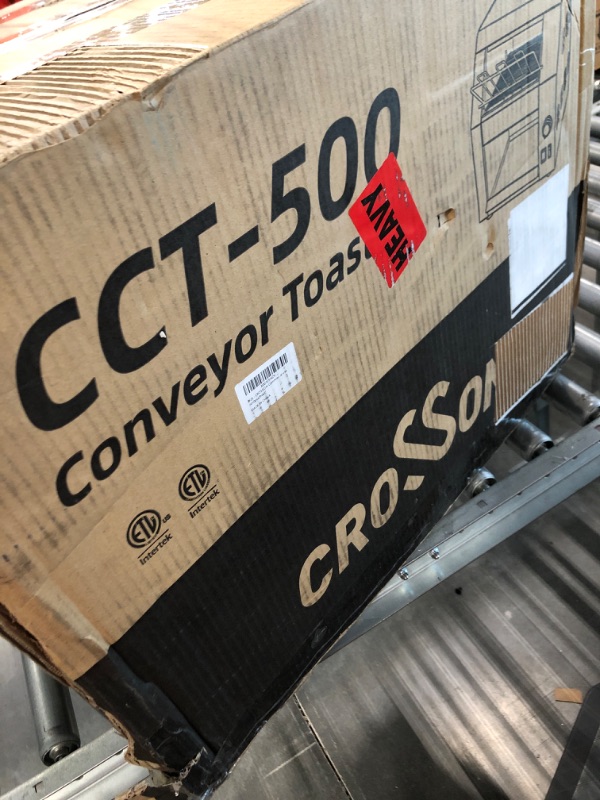 Photo 2 of CROSSON ETL Listed Commercial 10" wide With 3" Opening Conveyor Toaster 450PCS Per Hour Output for Cafes,Buffets, Restaurants and Coffee shops,Commercial Toaster 120V,1800W 450pcs/hour