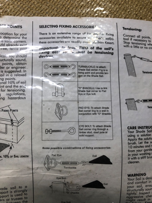 Photo 2 of Shade&Beyond 20x20x20 Shade Sail and 8 Inch Shade Sail Hardware