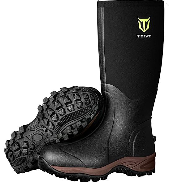 Photo 1 of TIDEWE Rubber Neoprene Boots Men  Waterproof Durable 6mm Neoprene Boot, Rain Boot Hunting Boot Arctic Outdoor Boot?Ger??size 7