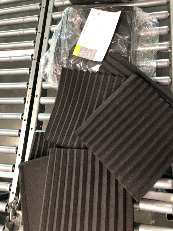 Photo 4 of 24 Pack Acoustic Foam Panels 2 Inches Thick Sound Proof Padding for Wall Pyramid, 2" X 12" X 12" Sound Absorbing Dampening Studio Foam Soundproofing Foam Wedge Tiles