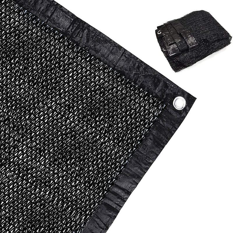 Photo 1 of VETTO 70% Sunblock Shade Cloth Net Black UV Resistant, Garden Shade Mesh Tarp for Plant Cover, Greenhouse, Barn. Top Shade Cloth Quality Panel for Flowers, Plants, Patio Lawn (6.5×6.5ft(2×2m))