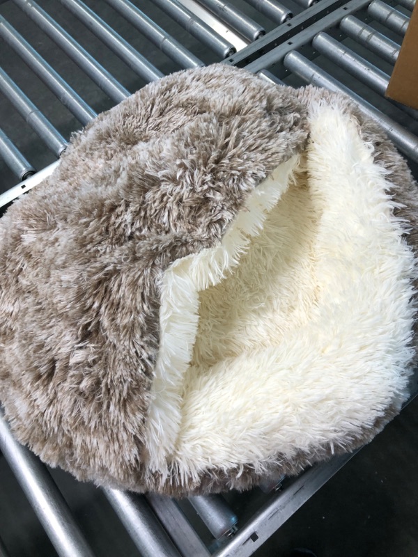 Photo 5 of 
Friends Forever Luna Donut Cat Bed Cave, Soft Faux Fur Hooded Blanket Dog Couch For Indoor Pet, Fluffy Calming Plush Shag, Cozy Round Cushion, Machine...