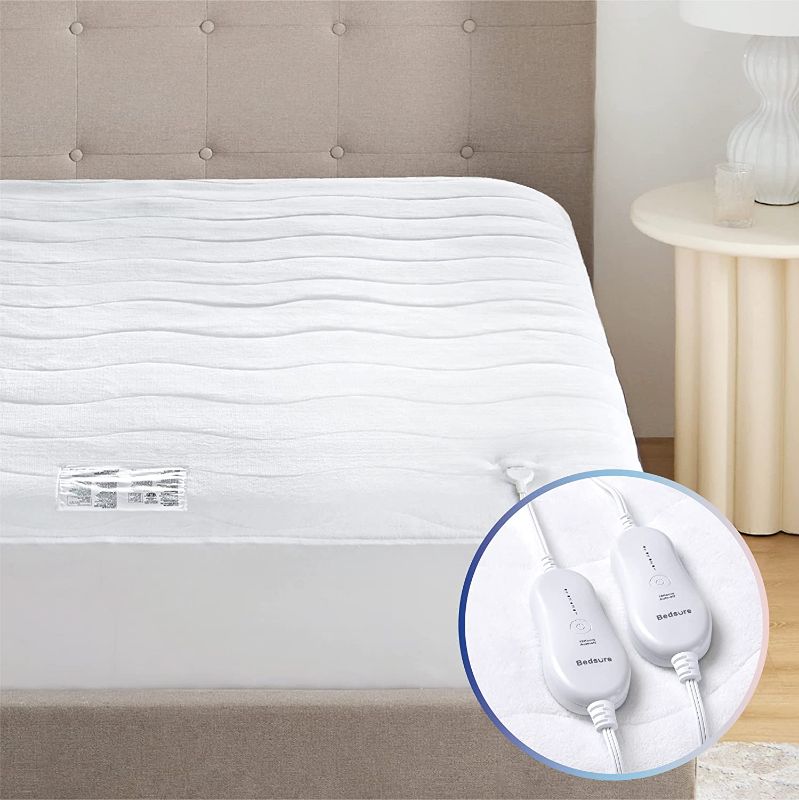 Photo 1 of Bedsure Heated Mattress Pad King Size - Dual Control Electric Mattress Pad Bed Warmer and 4 Heat Settings, Coral Fleece with10 hr Timer Auto Shut Off 