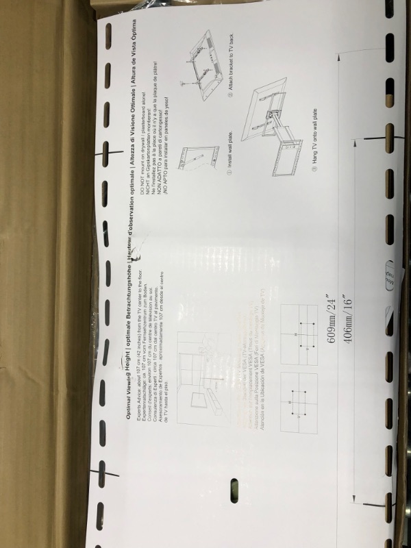 Photo 3 of Mounting Dream Long Arm TV Wall Mount for Most 42-90 Inch TV, 40 Inch Long Extension TV Mount Swivel and Tilt, Full Motion TV Mount Fits Max VESA 800x400mm, 150 lbs. Loading, 16”,18”, 24” Studs