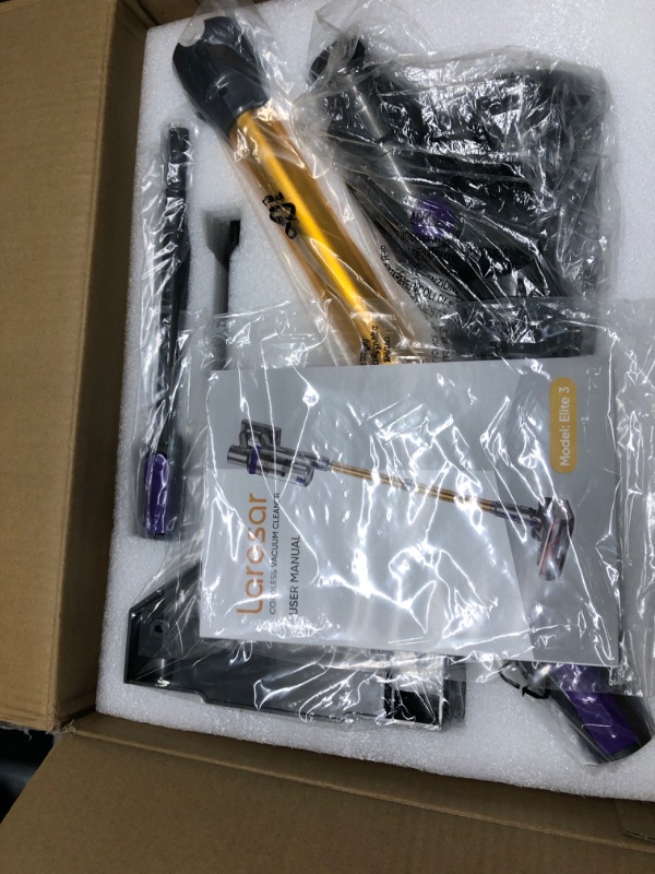 Photo 1 of Laresar Cordless Vacuum Cleaner, 400W/33000pa Stick Vacuum Cleaner with Touch Screen, Up to 50 Mins Runtime, Handheld Anti-Tangle Vacuum Cleaner, Edge Cleaning, Pet Hair, Carpet and Hardwood Floor