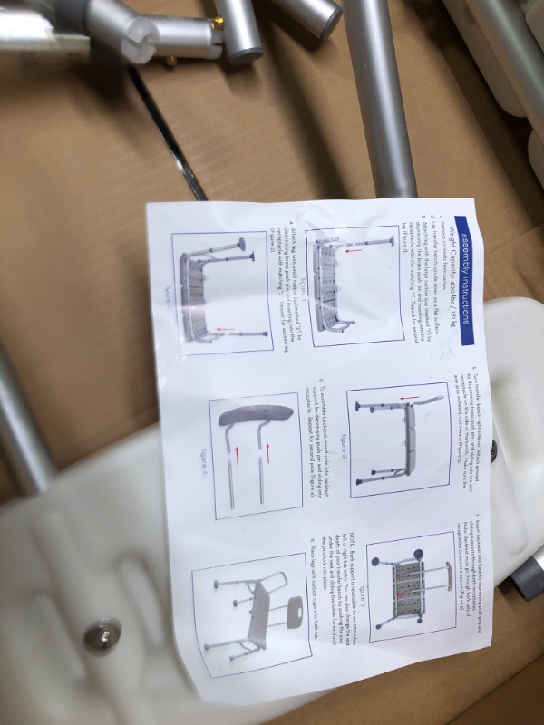 Photo 1 of  Bathroom Safety Adjustable Transfer Bench in White