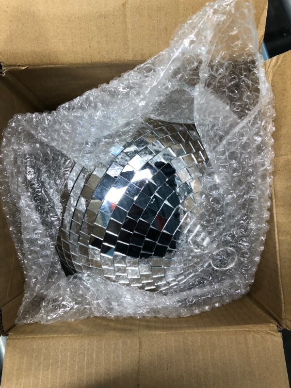 Photo 3 of 8" Mirror Disco Ball Great for a Party or Dj Light Effect Christmas