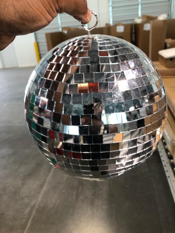 Photo 2 of 8" Mirror Disco Ball Great for a Party or Dj Light Effect Christmas