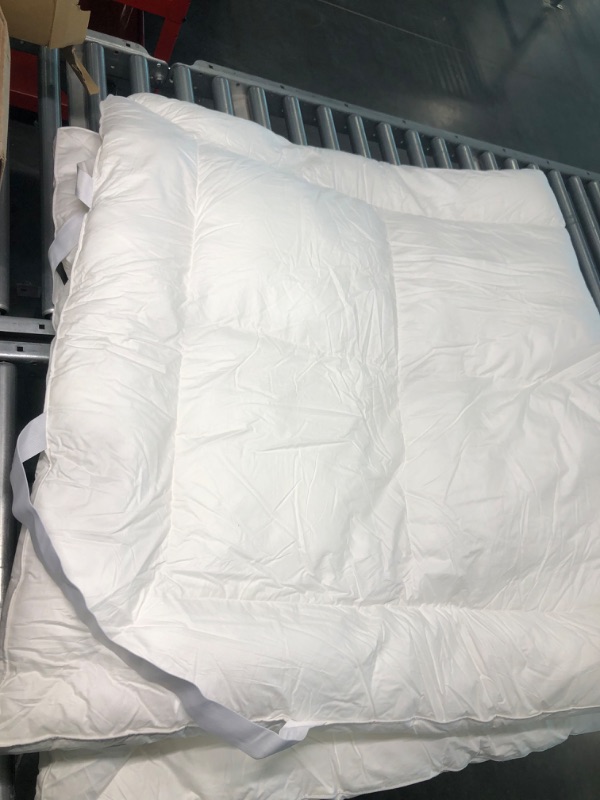 Photo 1 of ELEMUSE Twin Cooling Mattress Topper for Back Pain, Extra Thick Mattress pad Cover, Plush Soft Pillowtop with Elastic Deep Pocket, Overfilled Down Alternative Filling