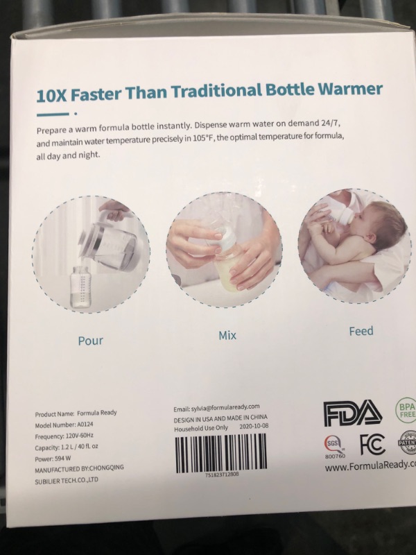 Photo 2 of Formula Ready Baby Water Kettle- One Button Boil Cool Down and Keep Warm at Perfect Baby Bottle Temperature 24/7 - Dispense Warm Water Instantly- Replace Traditional Baby Bottle Warmer White