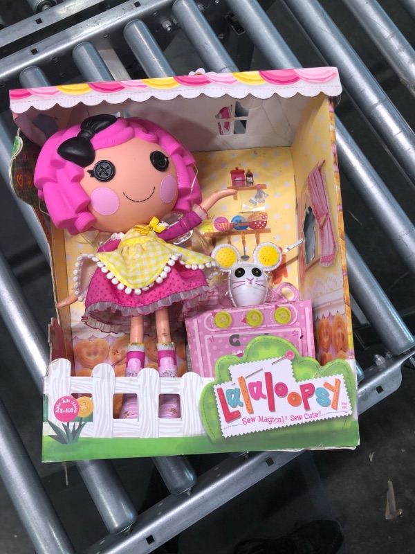 Photo 2 of Lalaloopsy Doll- Crumbs Sugar Cookie & Pet Mouse, 13" Baker Doll with Pink Hair, Pink and Yellow Outfit & Accessories, Reusable House Playset- Gifts for Kids, Toys for Girls Ages 3 4 5+ to 103