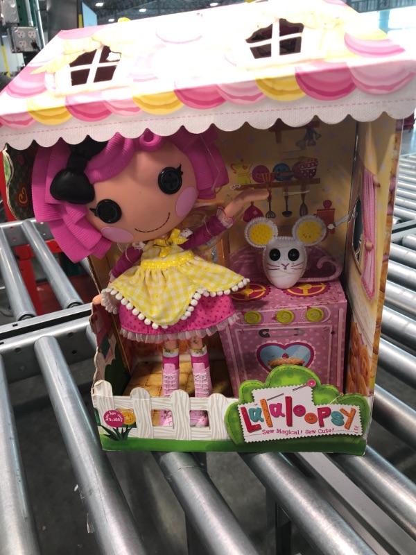 Photo 3 of Lalaloopsy Doll- Crumbs Sugar Cookie & Pet Mouse, 13" Baker Doll with Pink Hair, Pink and Yellow Outfit & Accessories, Reusable House Playset- Gifts for Kids, Toys for Girls Ages 3 4 5+ to 103