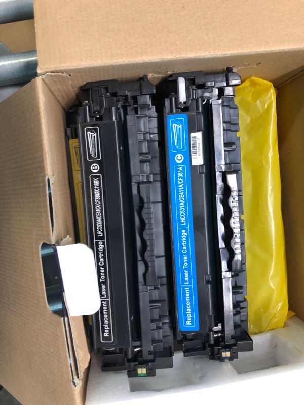 Photo 3 of 5-Pack ColorPrint Compatible 312X Toner Cartridge 312A Replacement for HP CF380X CF380A CF381A CF382A CF383A Work with Color Pro MFP M476dn M476dw M476dnw Laser Printer (2BK, 1C, 1M, 1Y)