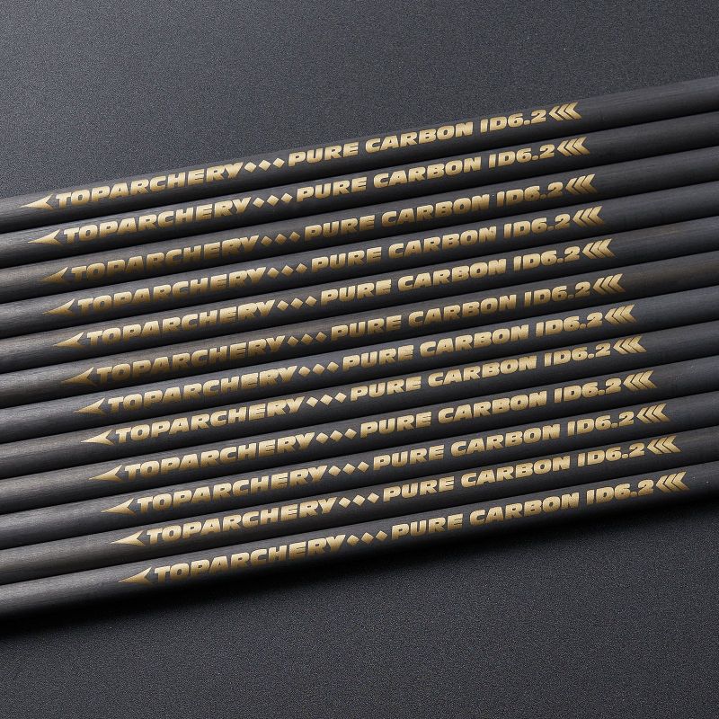 Photo 1 of 12pcs Archery 33" Pure Carbon Arrow Shafts ID 6.2mm 