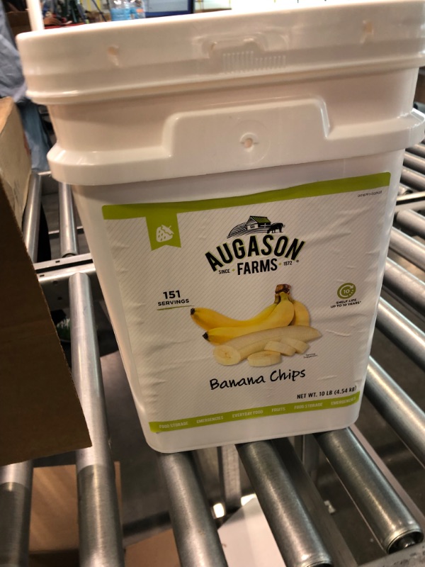 Photo 3 of Augason Farms Banana Chips Certified Gluten Free Emergency Bulk Food Storage 4 Gallon Pail 151 Servings