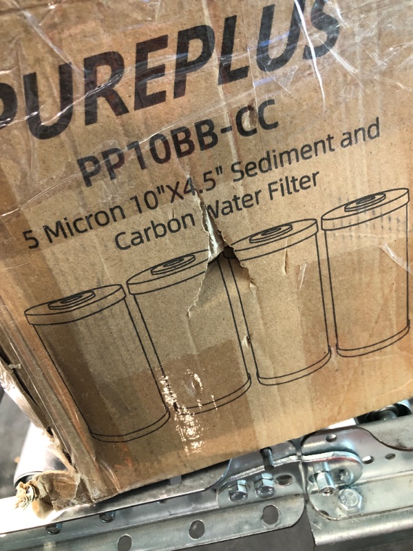 Photo 6 of PUREPLUS 5 Micron 10" x 4.5" Whole House FXHTC Sediment and Carbon Water Filter Replacement Cartridge for GXWH40L, GXWH35F, GNWH38S, RFC-BBSA, WRC25HD, PP10BB-CC, RFC-BB, WFHD13001, 4Pack