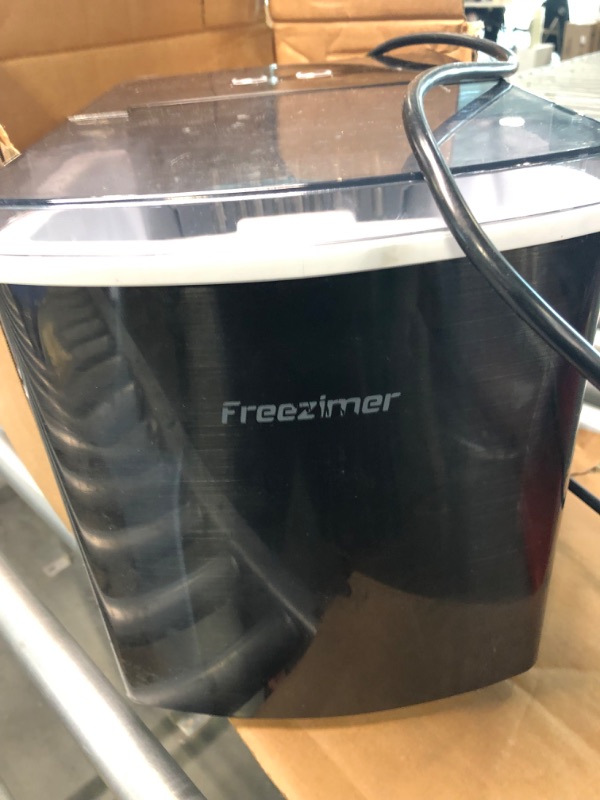 Photo 2 of Freezimer Ice Makers Countertop, 27 Lbs/24 Hours, Portable Ice Maker Machine Countertop, 9 Ice Cubes Ready in 8 Mins, Self-Cleaning Ice Machine with Ice Scoop and Basket for Home Office Bar Party
