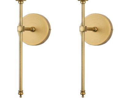 Photo 1 of Brass Sconces Wall Lighting, Hardwired Bathroom Vanity Light Fixture  gold Wall Sconces Sets of 2