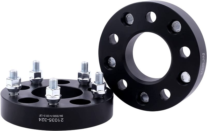 Photo 1 of VLAOSCHI Black Forged 5x5 to 5x5.5 Wheel Adapters 1.25 Inch with 1/2" Studs Compatible with Jeep 5 Lug 5x127 to 5x139.7 Adapter for 2007-2018 Wrangler JK | 1999-2010 Grand Cherokee WJ WK - Pack of 4
