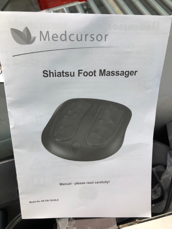 Photo 3 of Medcursor Shiatsu Foot Massager with Built-in Soothing Heat Function, Electric Deep Kneading Foot Massage Machine, Muscle Fatigue Relief, Home and Office Use, Black