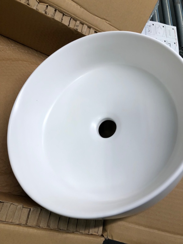 Photo 3 of Bathroom Vessel Sink - SENTANI 14.4" Above Counter Bathroom Sink with Pop Up Drain - 